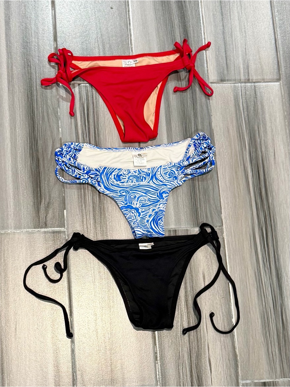 Pualani Hawaiian Bikini Bottoms - Assorted 3 Pack